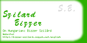 szilard bizzer business card