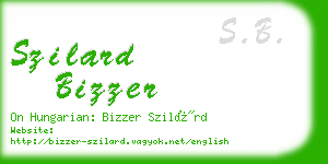 szilard bizzer business card